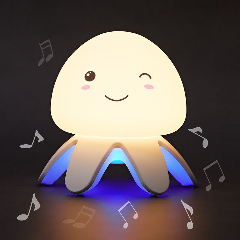 Kreative Silicone Jellyfish Music USB Rechargeable LED Night Light Lamp