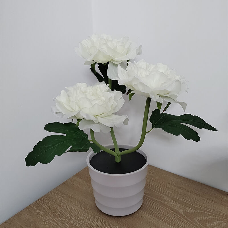 Outdoor Solar Peony Flower Bonsai LED Table Lamp Decoration
