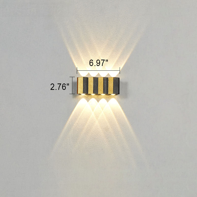 Modern Luxury Gold Aluminium Outdoor Waterproof LED Wall Light