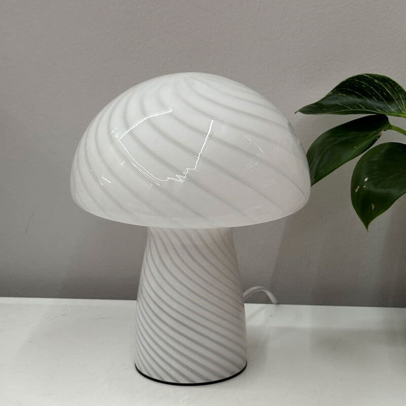 Moderne Minimalistische Mushroom Glass 1-Light Table Lamp
