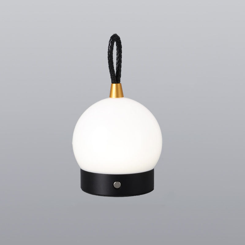 Modern Round Acrylic Aluminium USB Rechargeable Portable LED Night Light Table Lamp