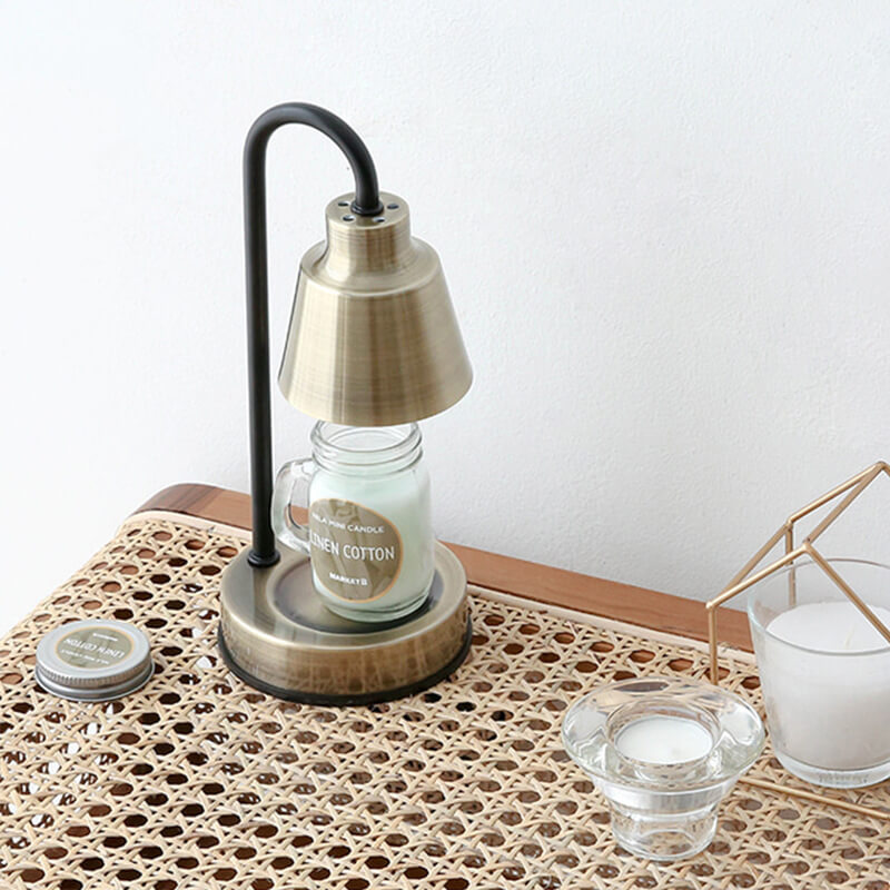 European Style Cone Cold-Rolled Steel Base 1-Light Candle Table Lamp
