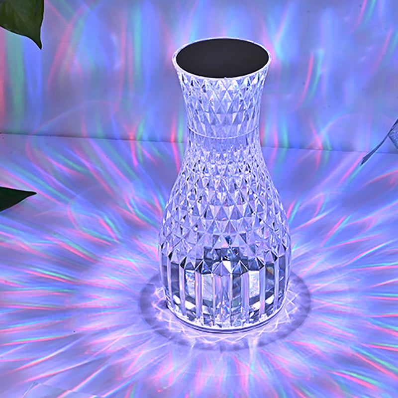 Moderne Art Deco Acrylic Bottle Design USB LED Table Lamp