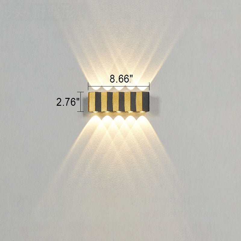 Modern Luxury Gold Aluminium Outdoor Waterproof LED Wall Light