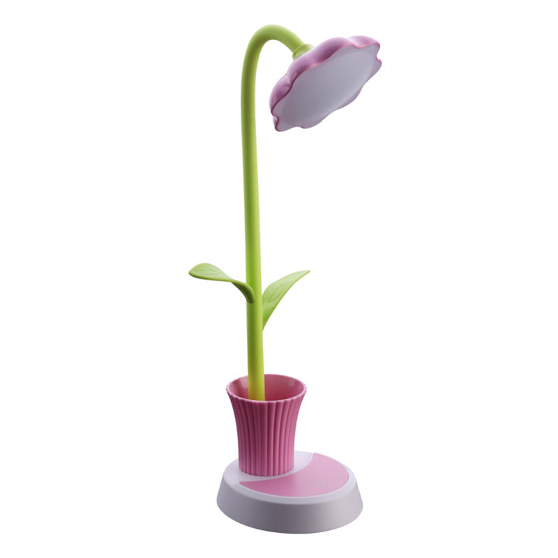 Creative Sunflower Pen Holder LED Desk Lamp
