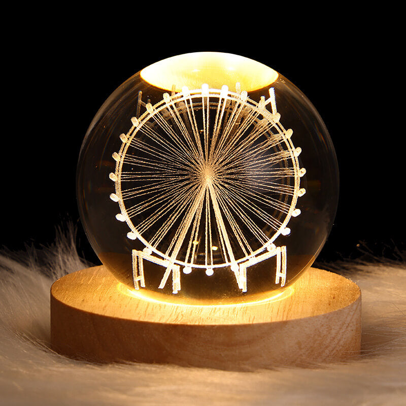 Creative Decorative Star System Crystal Ball USB LED Table Lamp