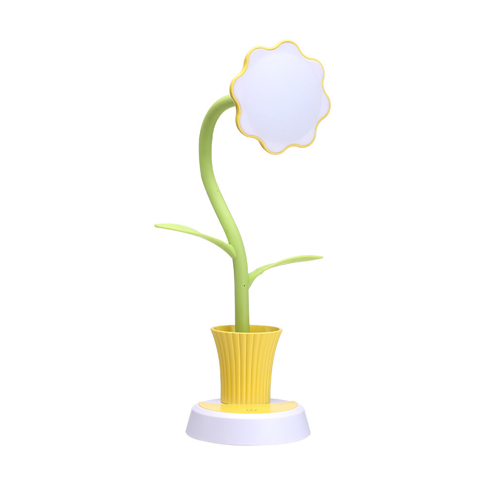 Creative Sunflower Pen Holder LED Desk Lamp