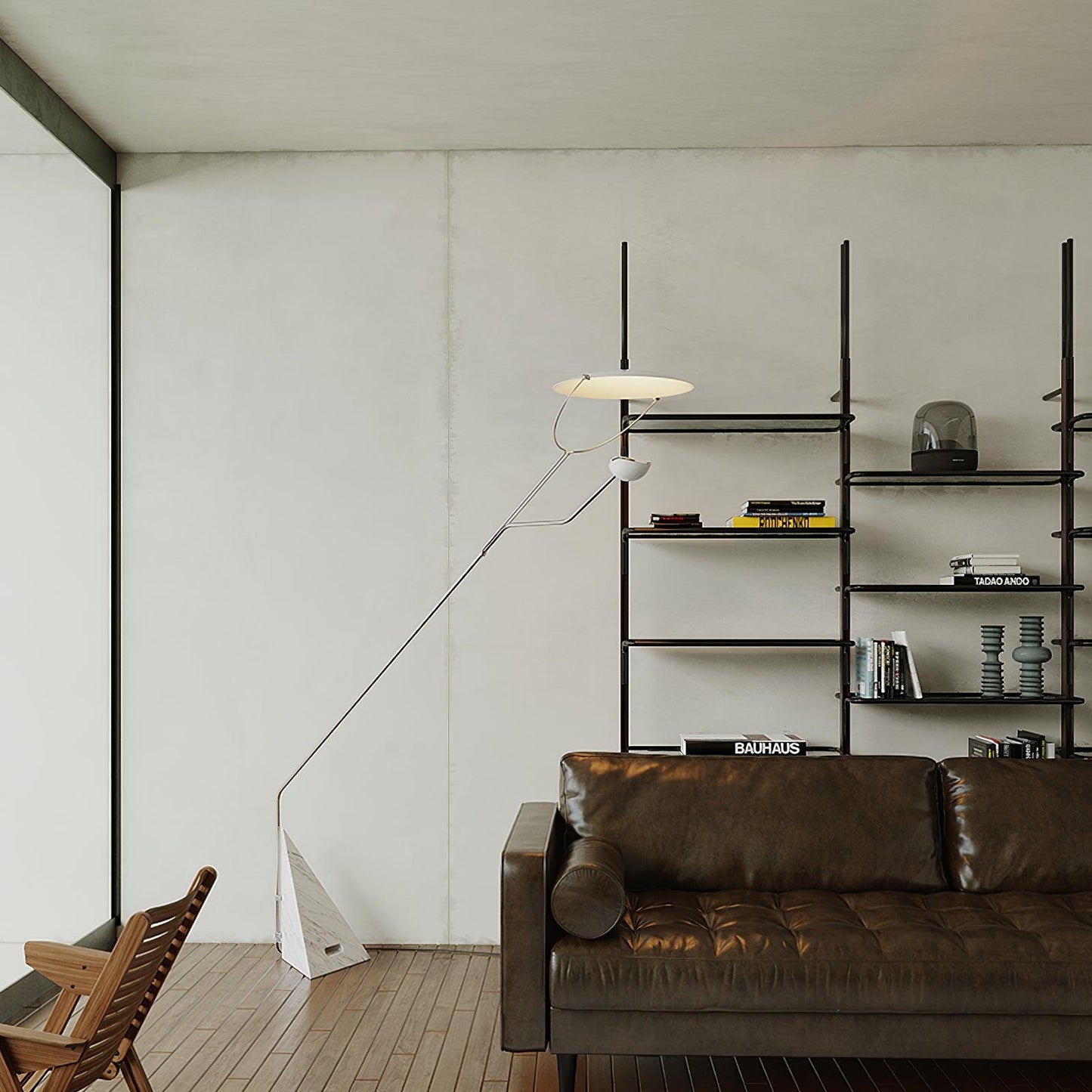 Salocchi Marble Floor Lamp with LED and Modern Design