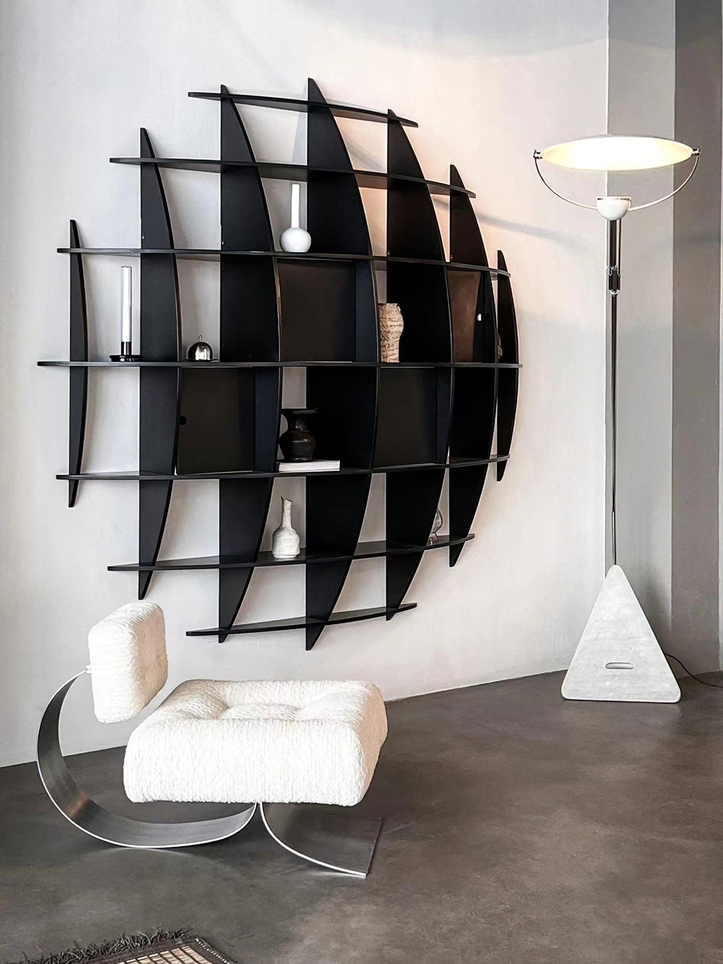 Salocchi Marble Floor Lamp with LED and Modern Design