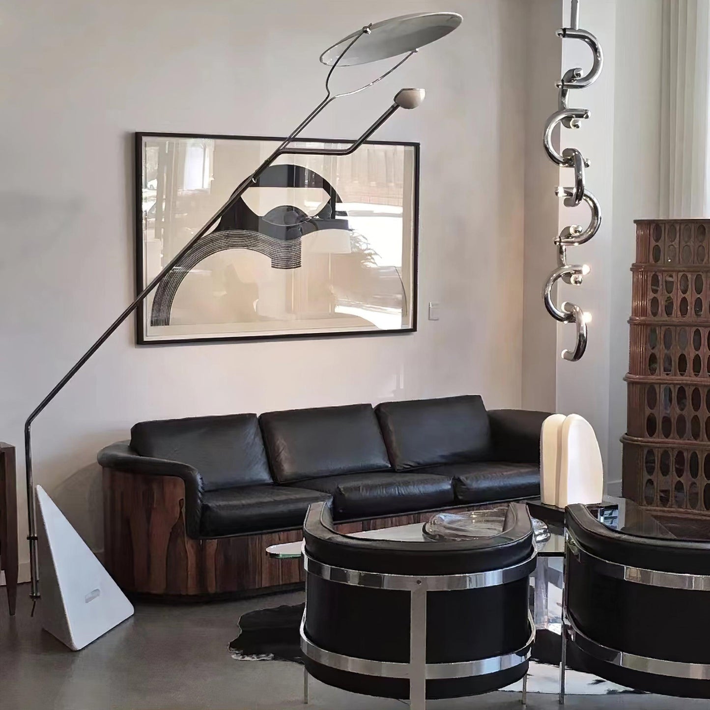 Salocchi Marble Floor Lamp with LED and Modern Design