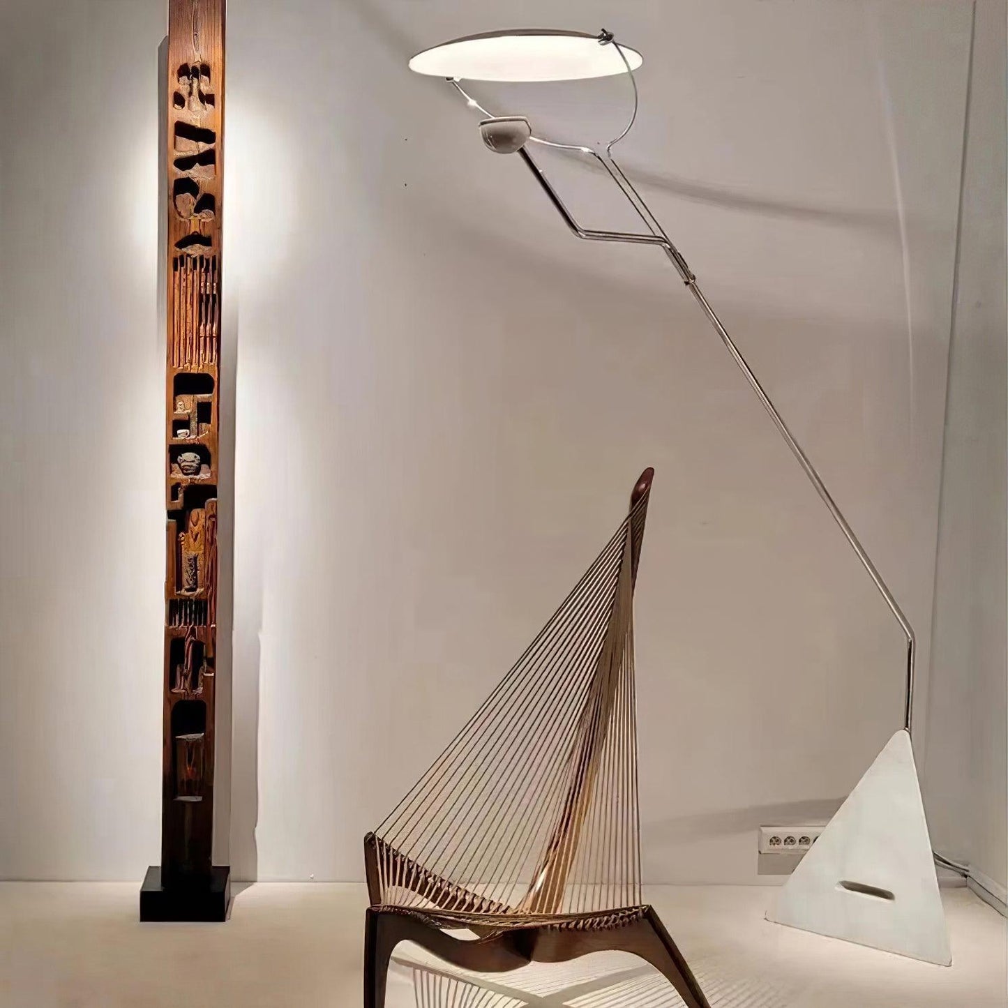 Salocchi Marble Floor Lamp with LED and Modern Design