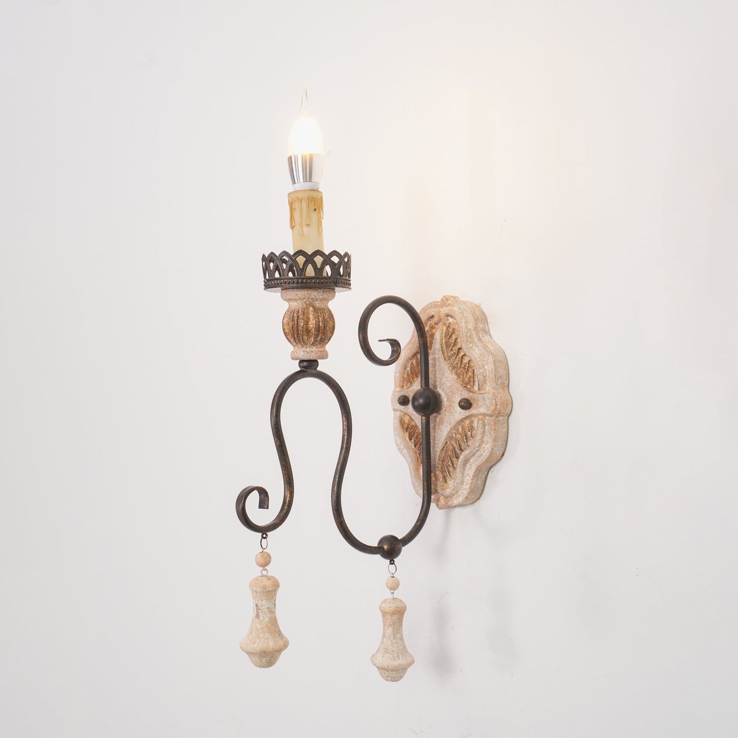 Santa Trinita Sconce Wall Light - LED, Aged Silver Finish