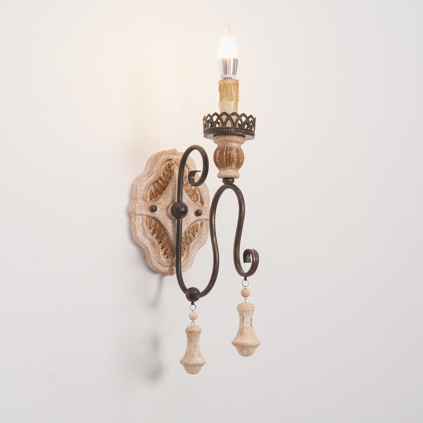 Santa Trinita Sconce Wall Light - LED, Aged Silver Finish