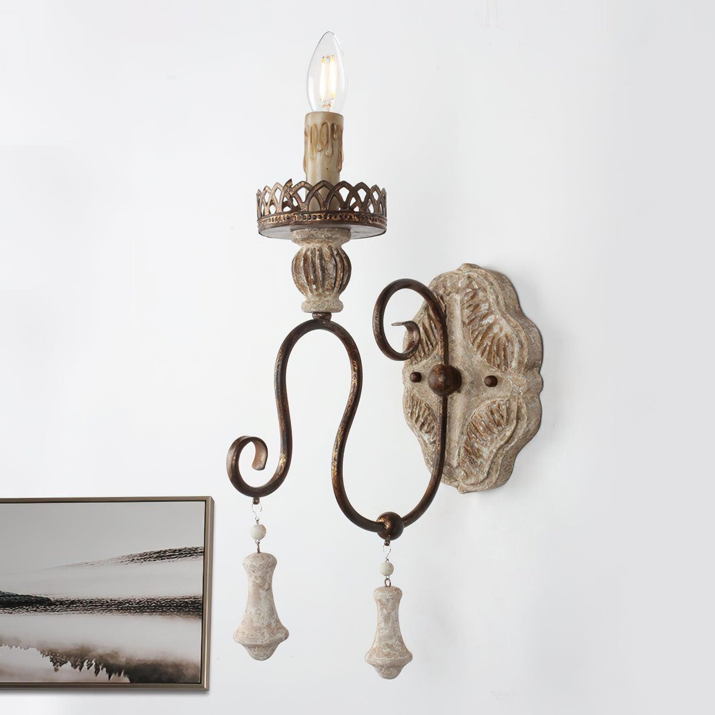 Santa Trinita Sconce Wall Light - LED, Aged Silver Finish