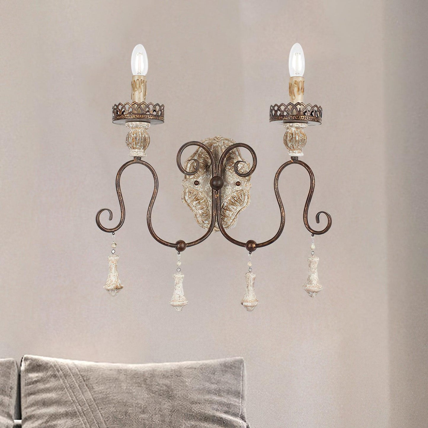 Santa Trinita Sconce Wall Light - LED, Aged Silver Finish