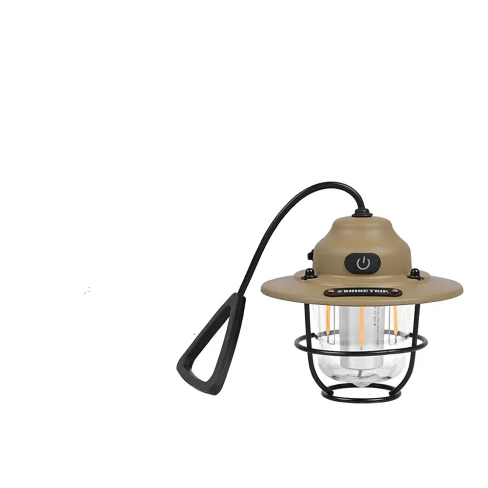 Rechargeable Vintage LED Camping Lantern - Portable Light