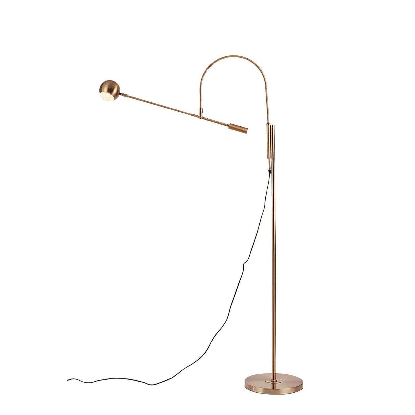 Scandinavian Floor Lamp with LED Bulb - Stylish Gold Design