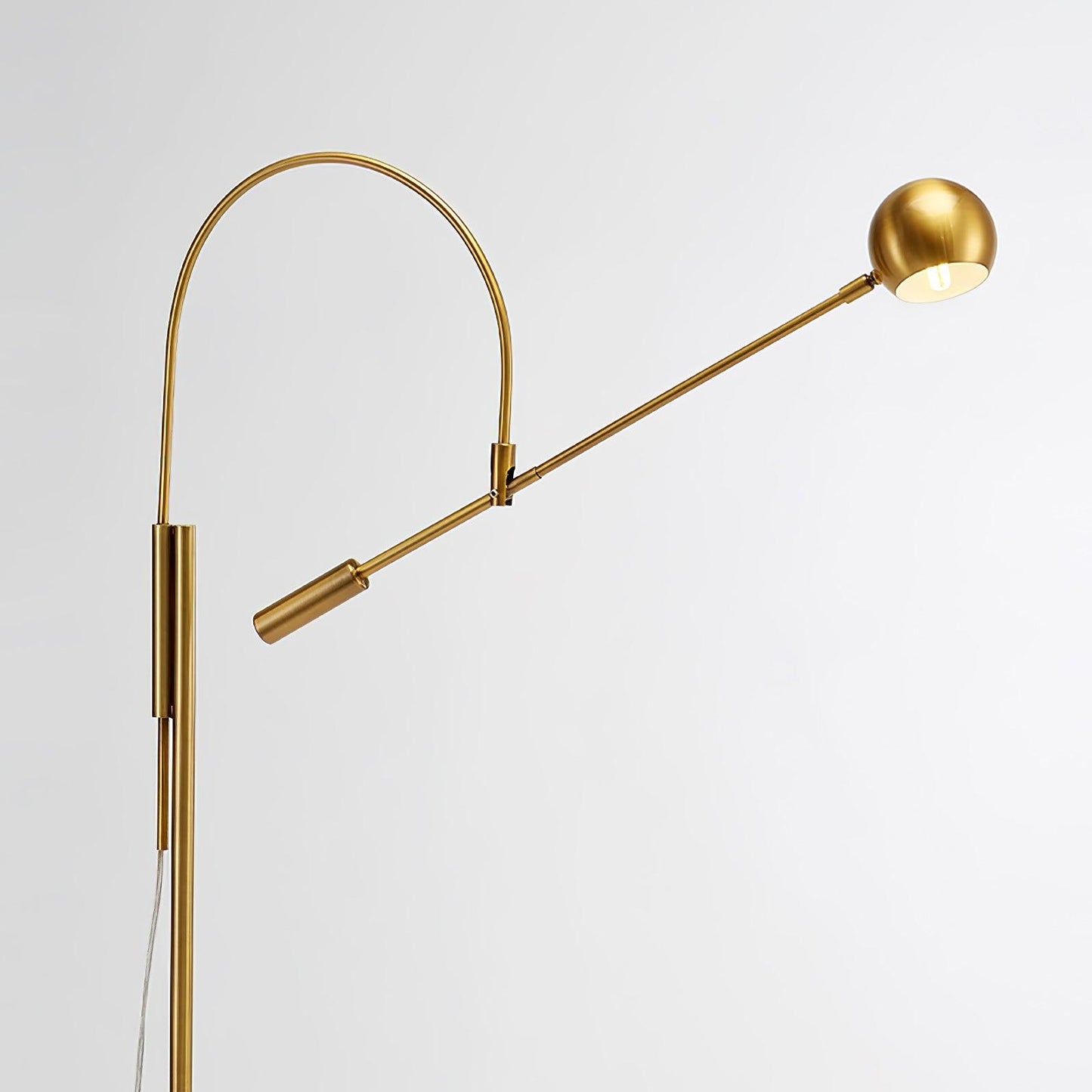 Scandinavian Floor Lamp with LED Bulb - Stylish Gold Design