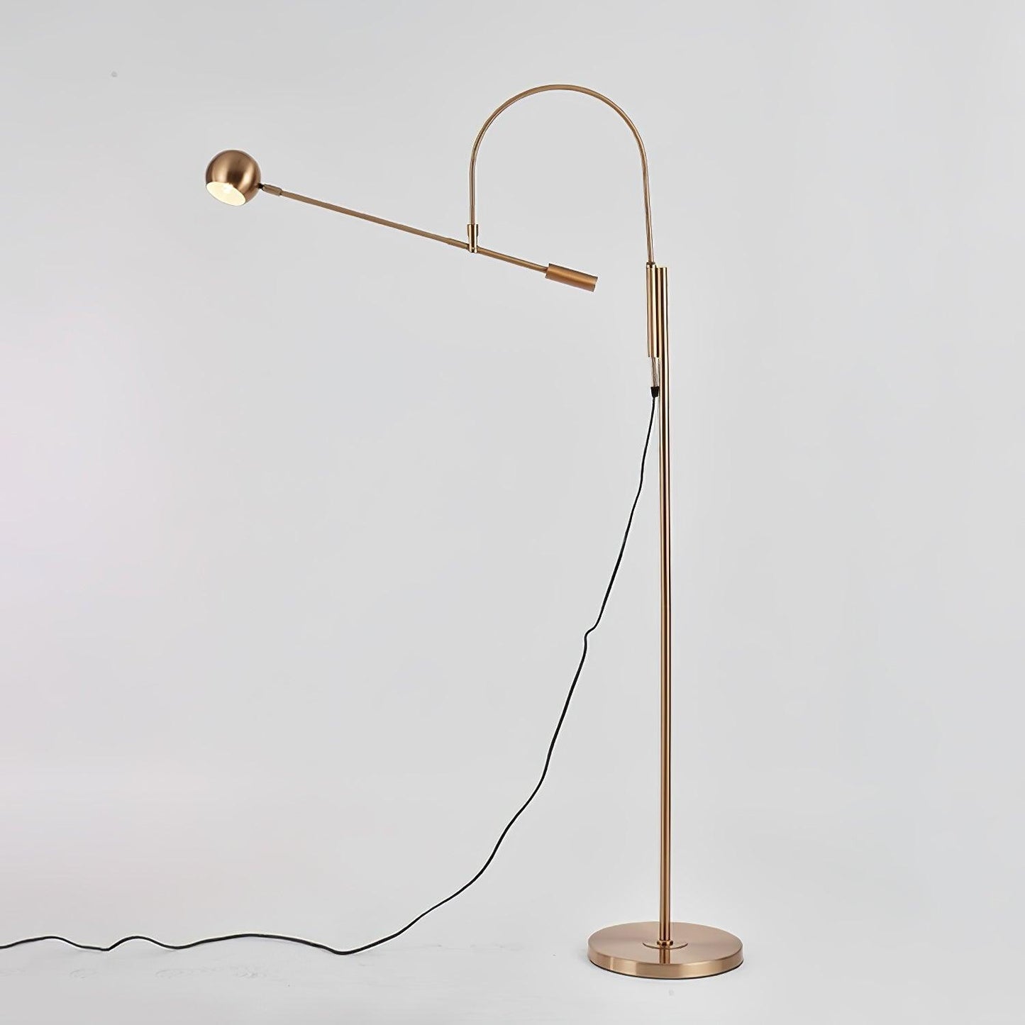 Scandinavian Floor Lamp with LED Bulb - Stylish Gold Design