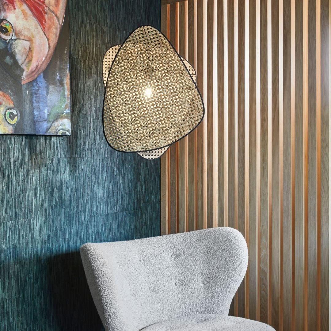 Screen Cannage Sconce Light - Vintage Bamboo Wall Fixture