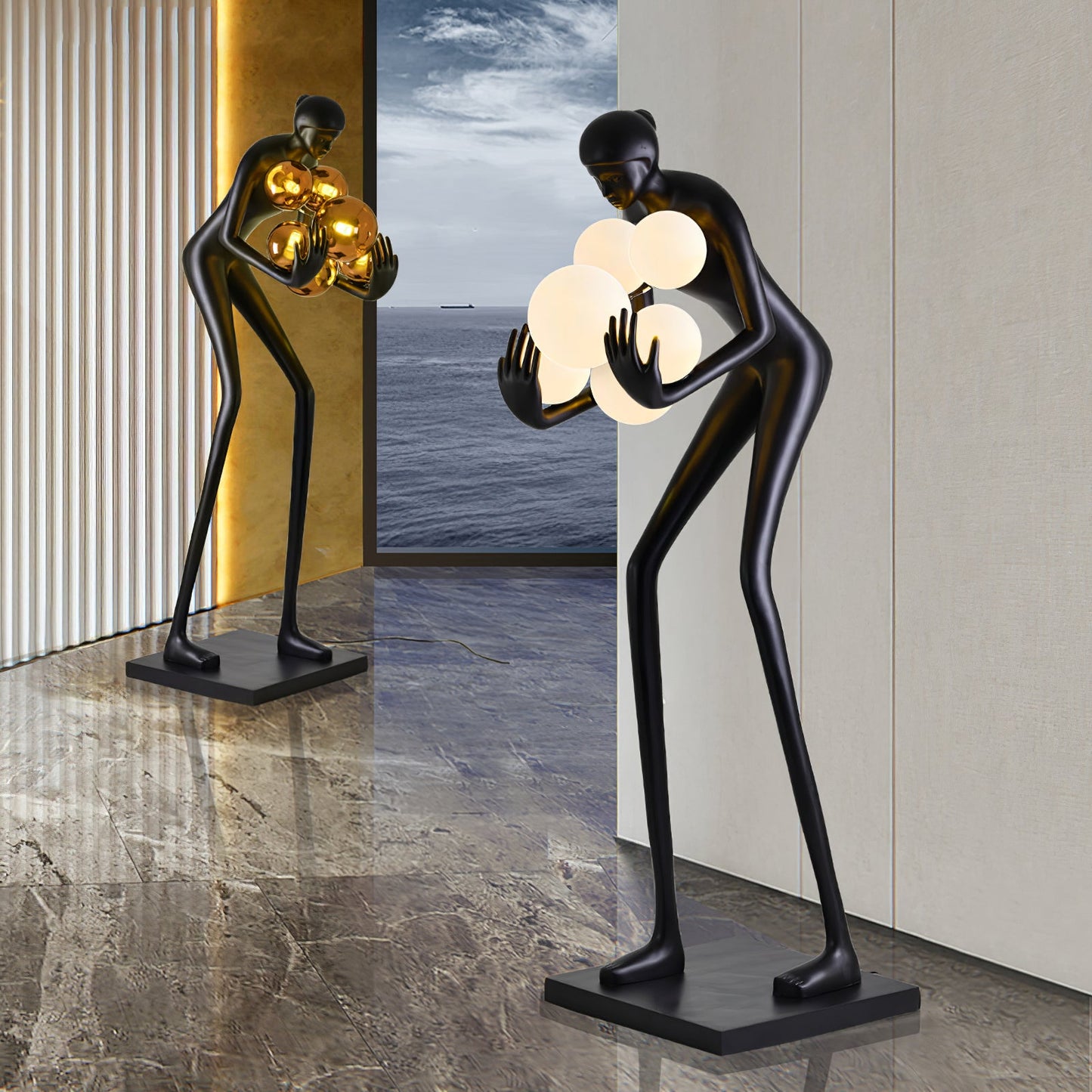 Sentinel Sculpture Floor Lamp - Elegant LED Lighting Decor
