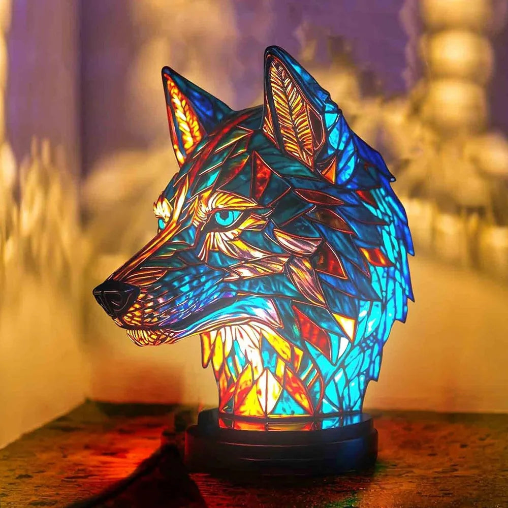 AnimalLustre Tier Stained Glass Lamp - Decorative Lighting