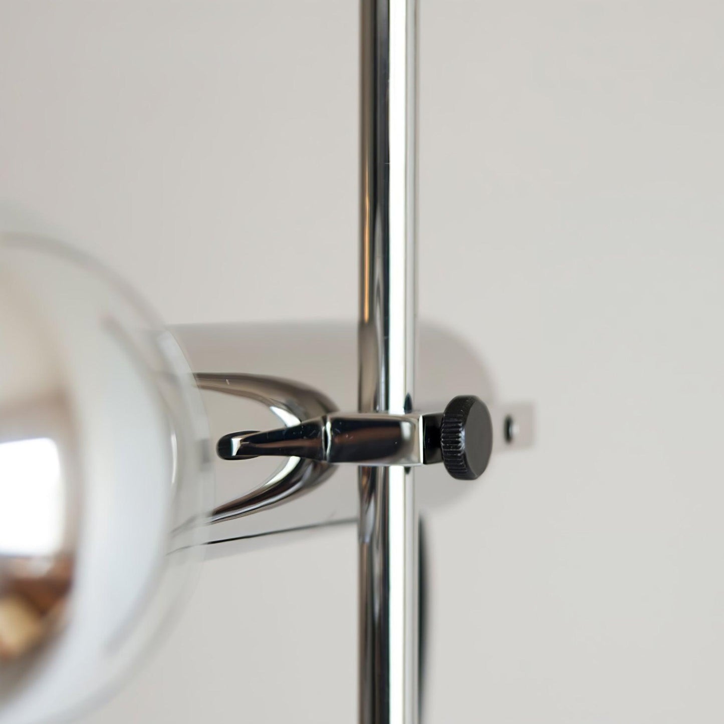 Sereno Floor Lamp with Marble Base and Stainless Steel Arm