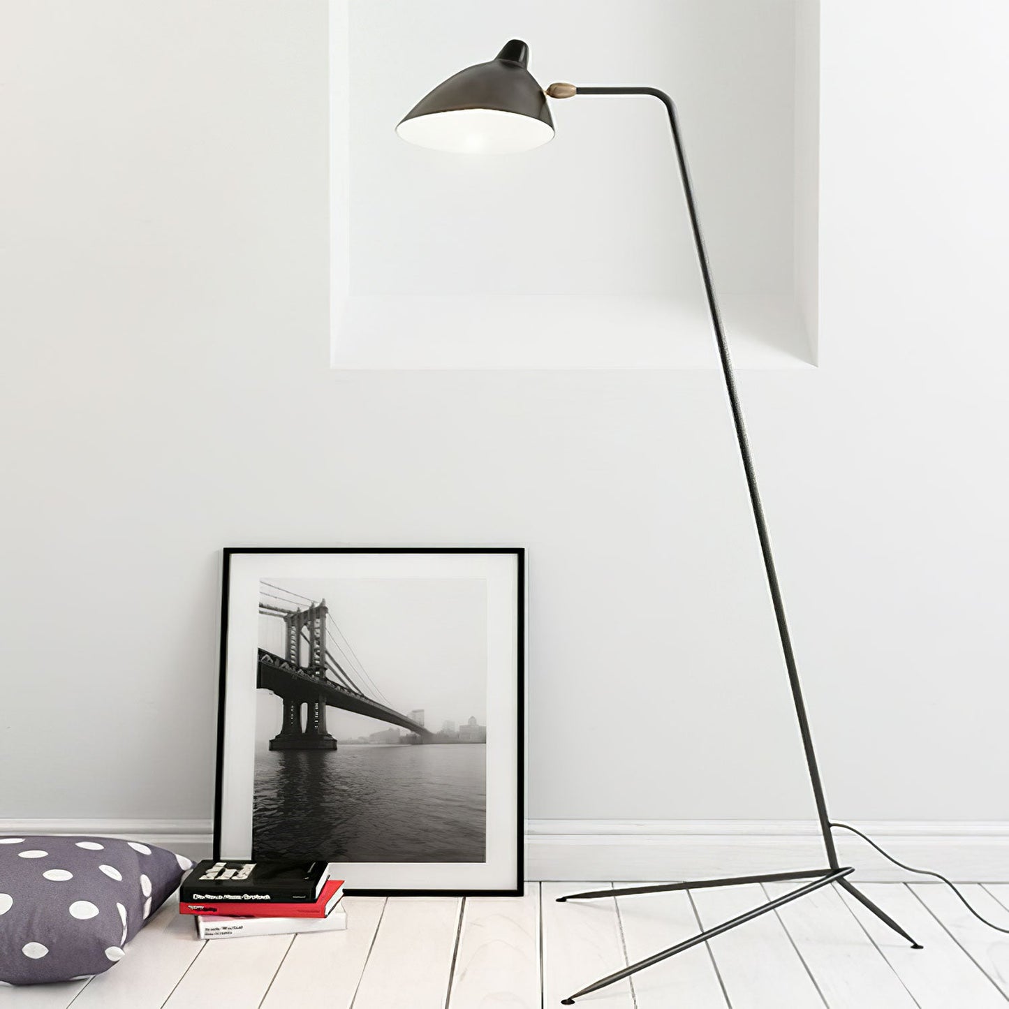 Serge Mouille Floor Lamp Three-Arm LED Indoor Lighting