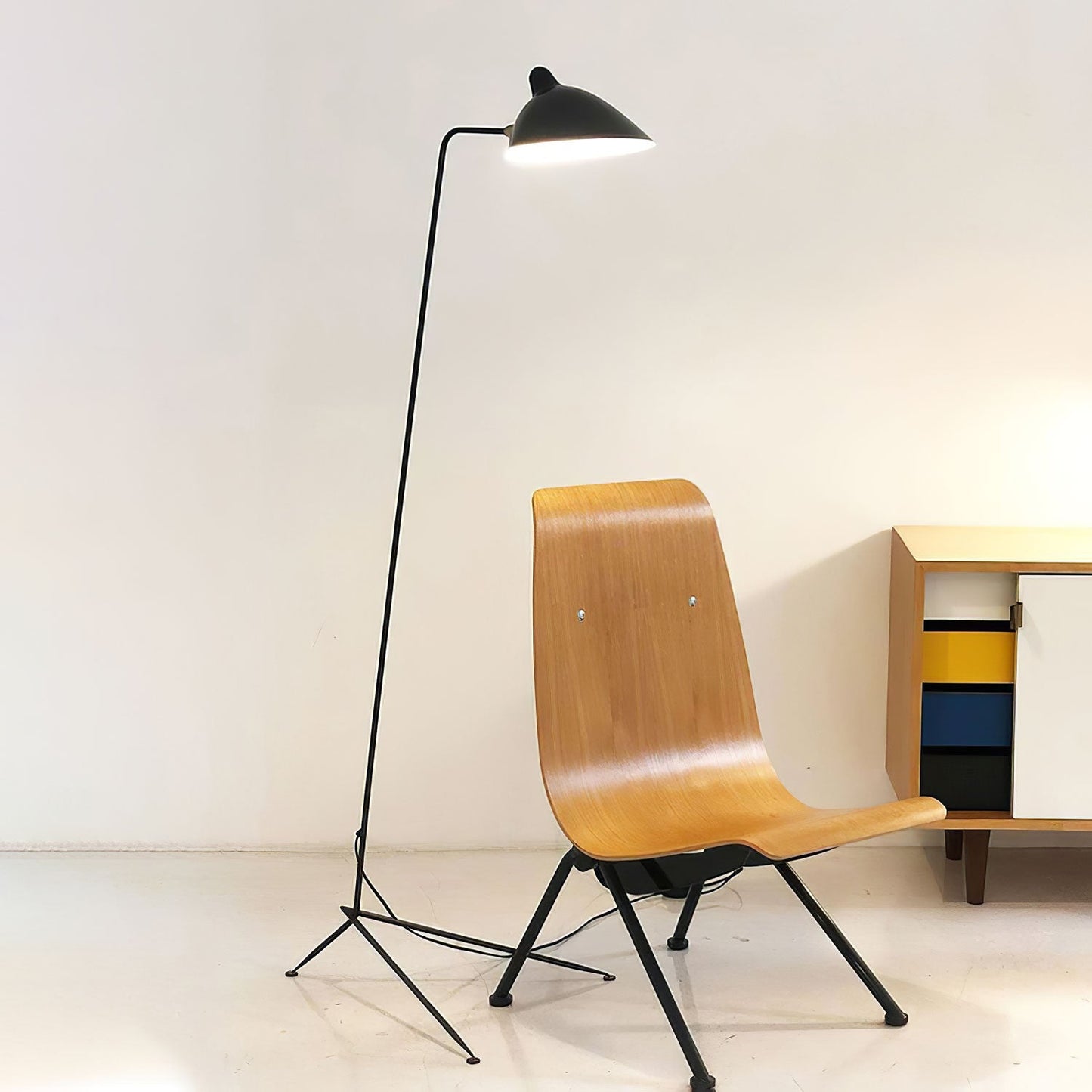 Serge Mouille Floor Lamp Three-Arm LED Indoor Lighting