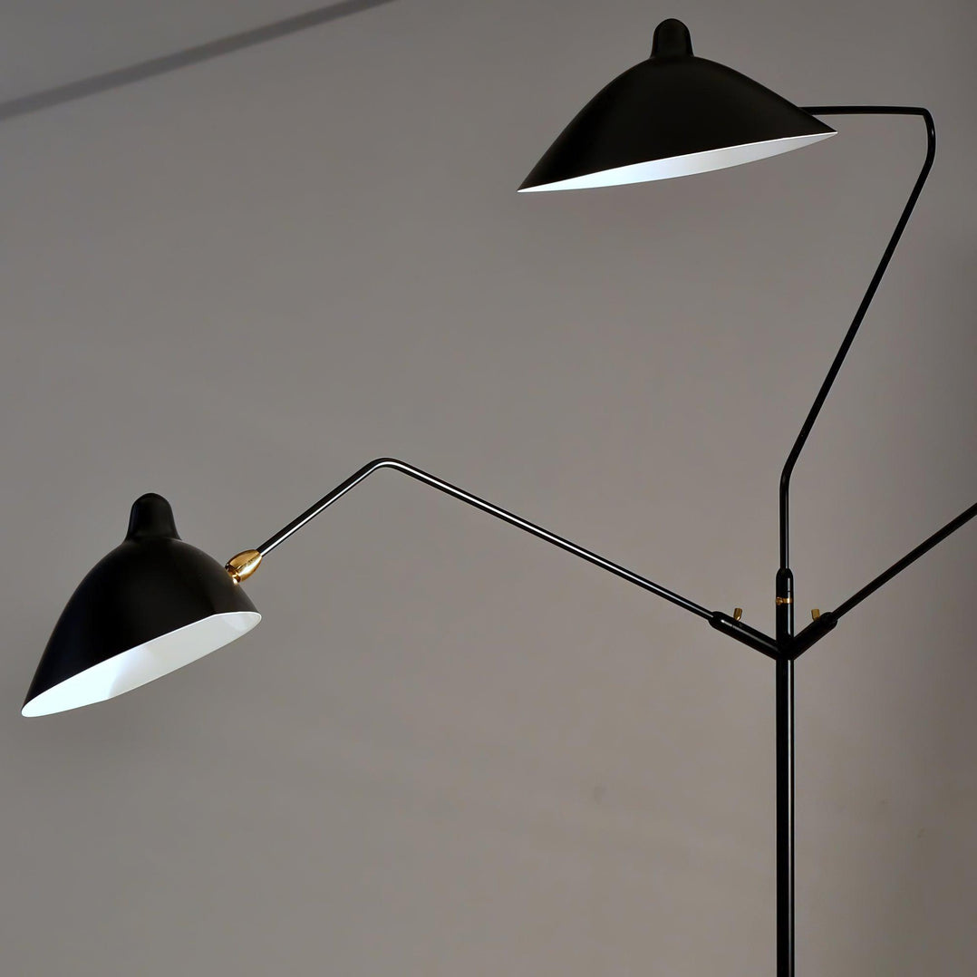 Serge Mouille Floor Lamp Three-Arm LED Indoor Lighting
