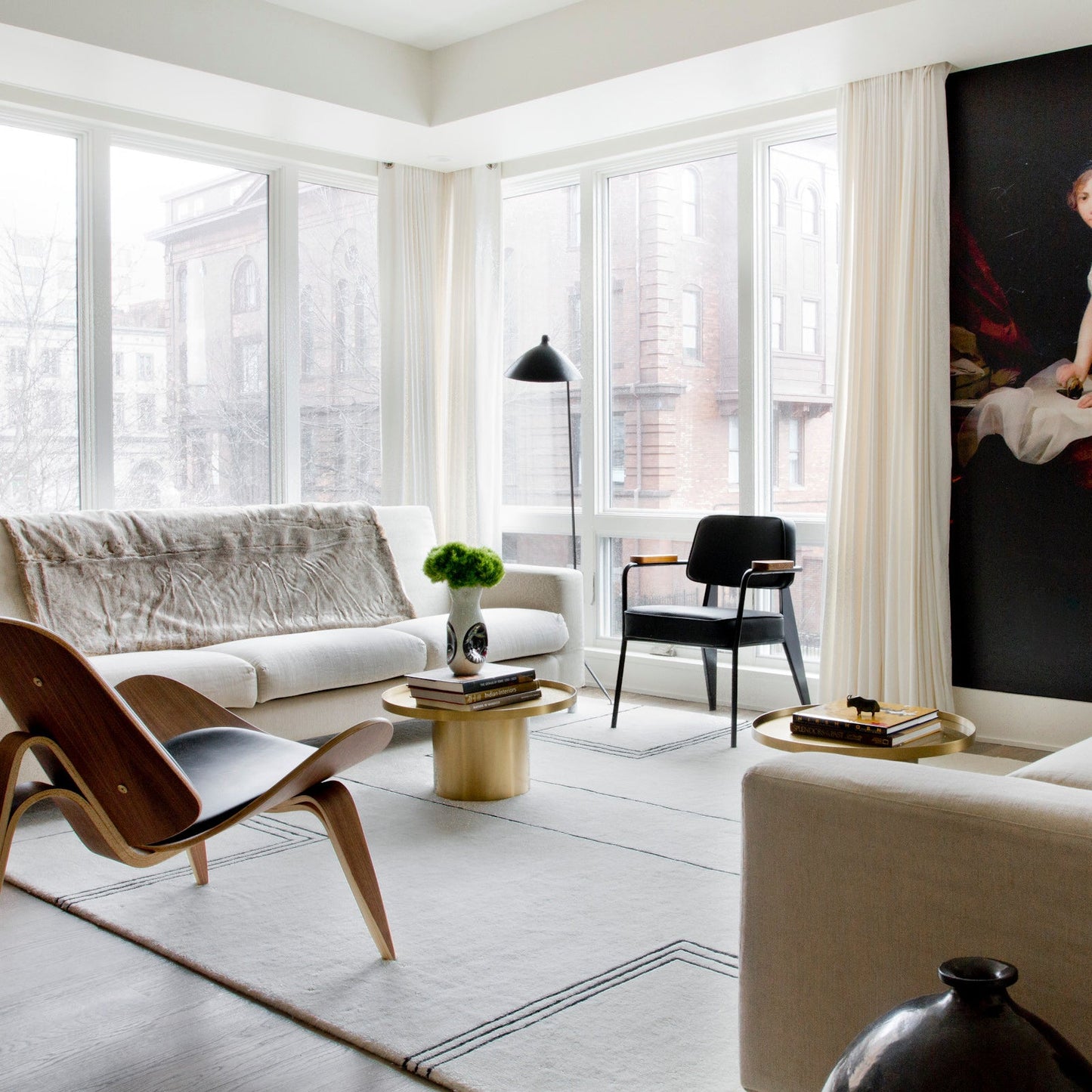 Serge Mouille Floor Lamp Three-Arm LED Indoor Lighting