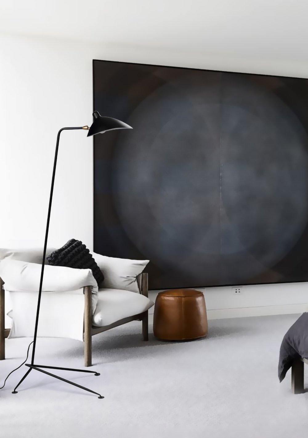 Serge Mouille Floor Lamp Three-Arm LED Indoor Lighting