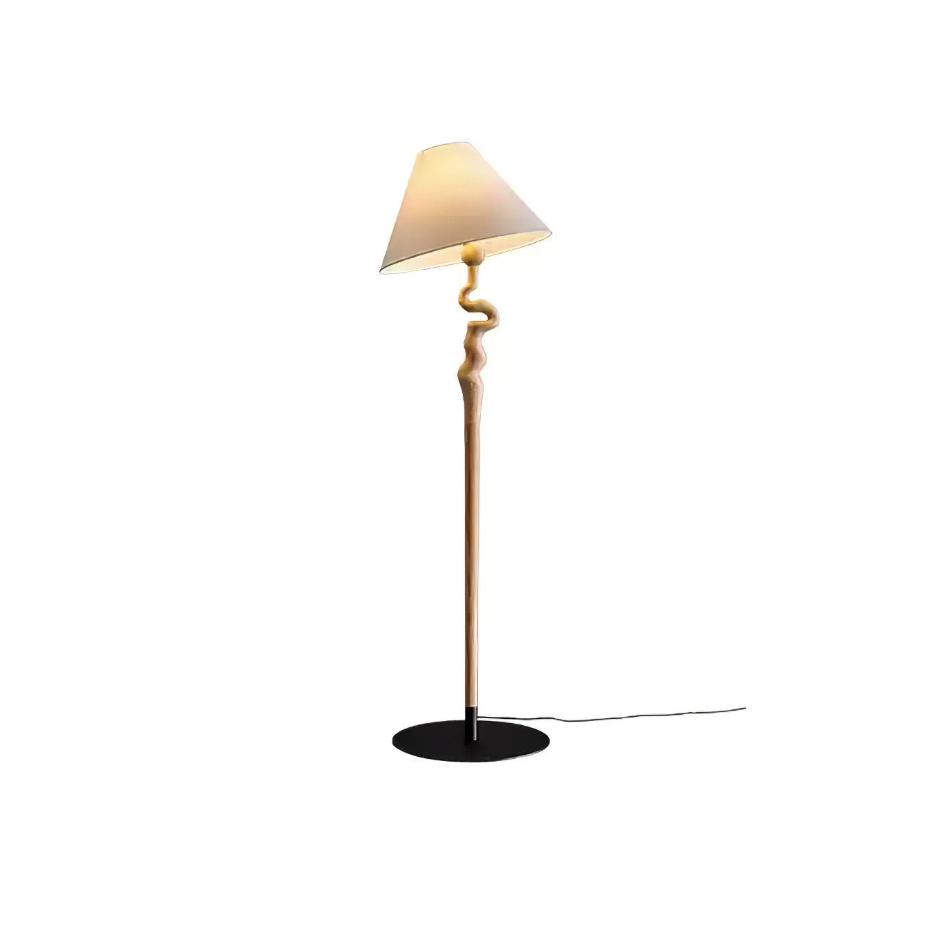 Serpentine Twist Floor Lamp with Adjustable Shade LED Indoor