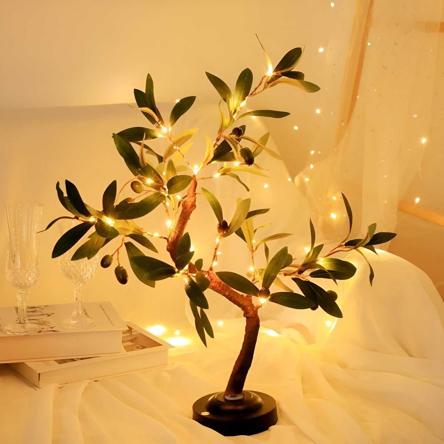 Magical Tree Lamp with Sparkling LED Light - Green