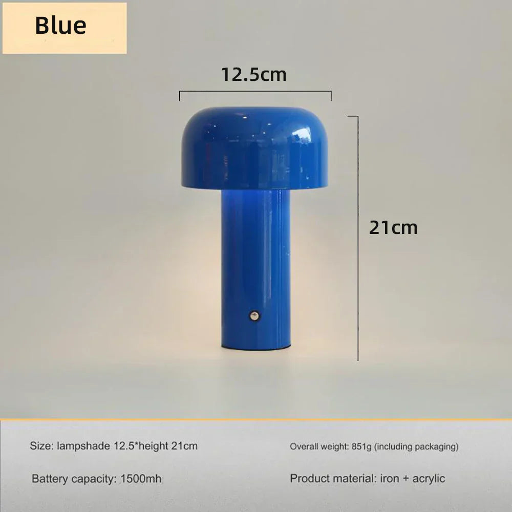 Pilz LED Rechargeable Table Lamp with Dimmable Touch Control