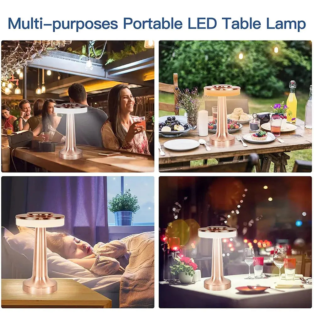 Floral Table Lamp with Elegant Ambient Lighting - LED Design