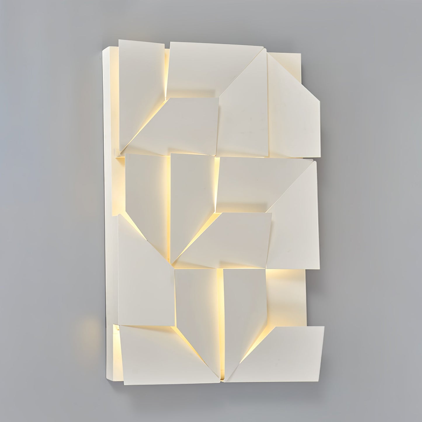 Shadows Grand Plug-in Sconce LED Wall Light - White Metal