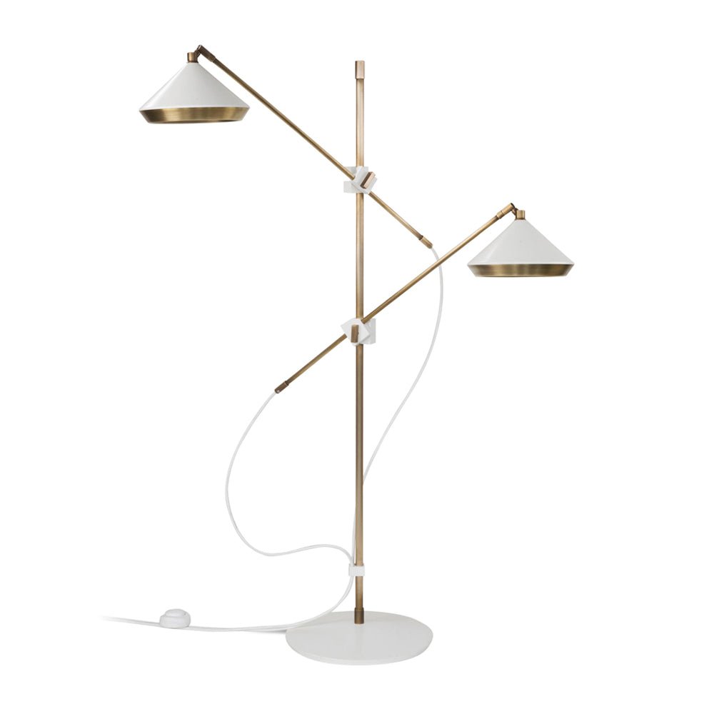 Shear Floor Lamp with Adjustable LED Shade - Indoor Lighting