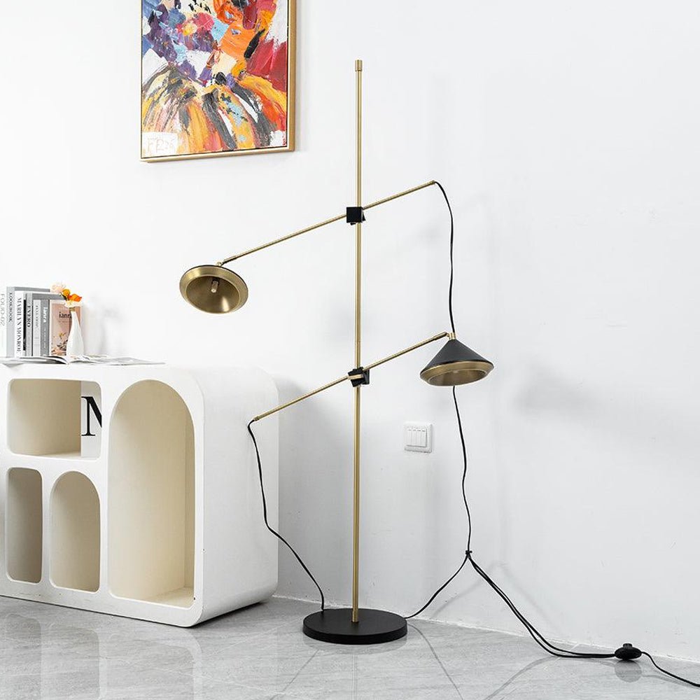 Shear Floor Lamp with Adjustable LED Shade - Indoor Lighting