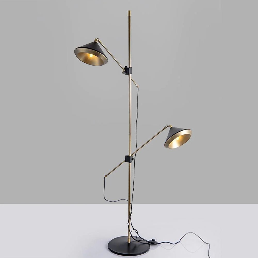 Shear Floor Lamp with Adjustable LED Shade - Indoor Lighting