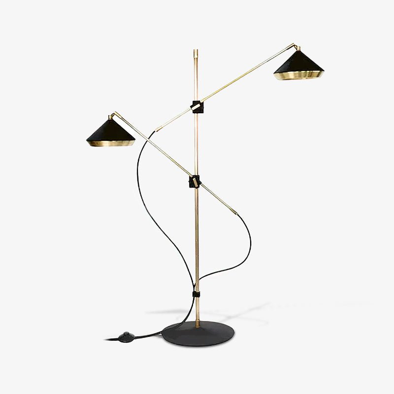 Shear Floor Lamp with Adjustable LED Shade - Indoor Lighting