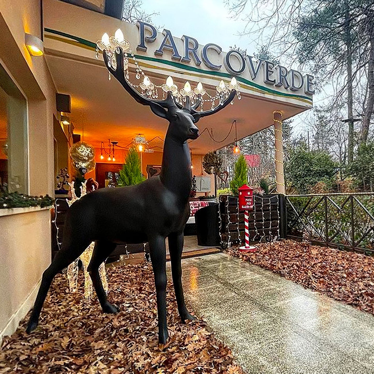 Sherwood Floor Lamp with LED Light and Deer Design