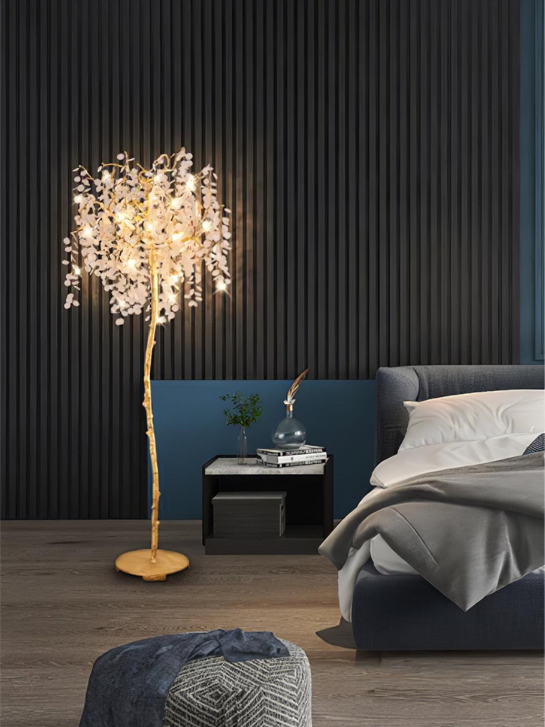 Shiro Noda Floor Light - LED Brass & Glass Design 175cm