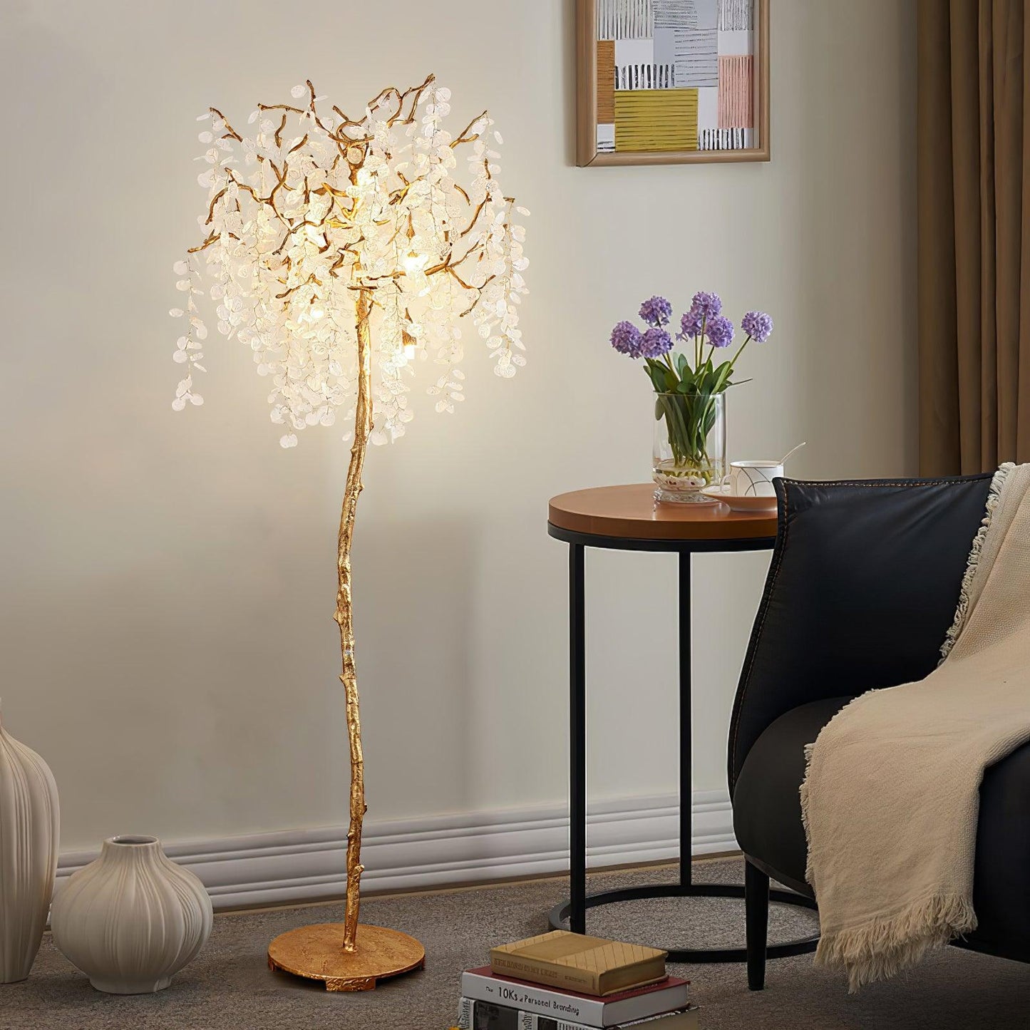 Shiro Noda Floor Light - LED Brass & Glass Design 175cm