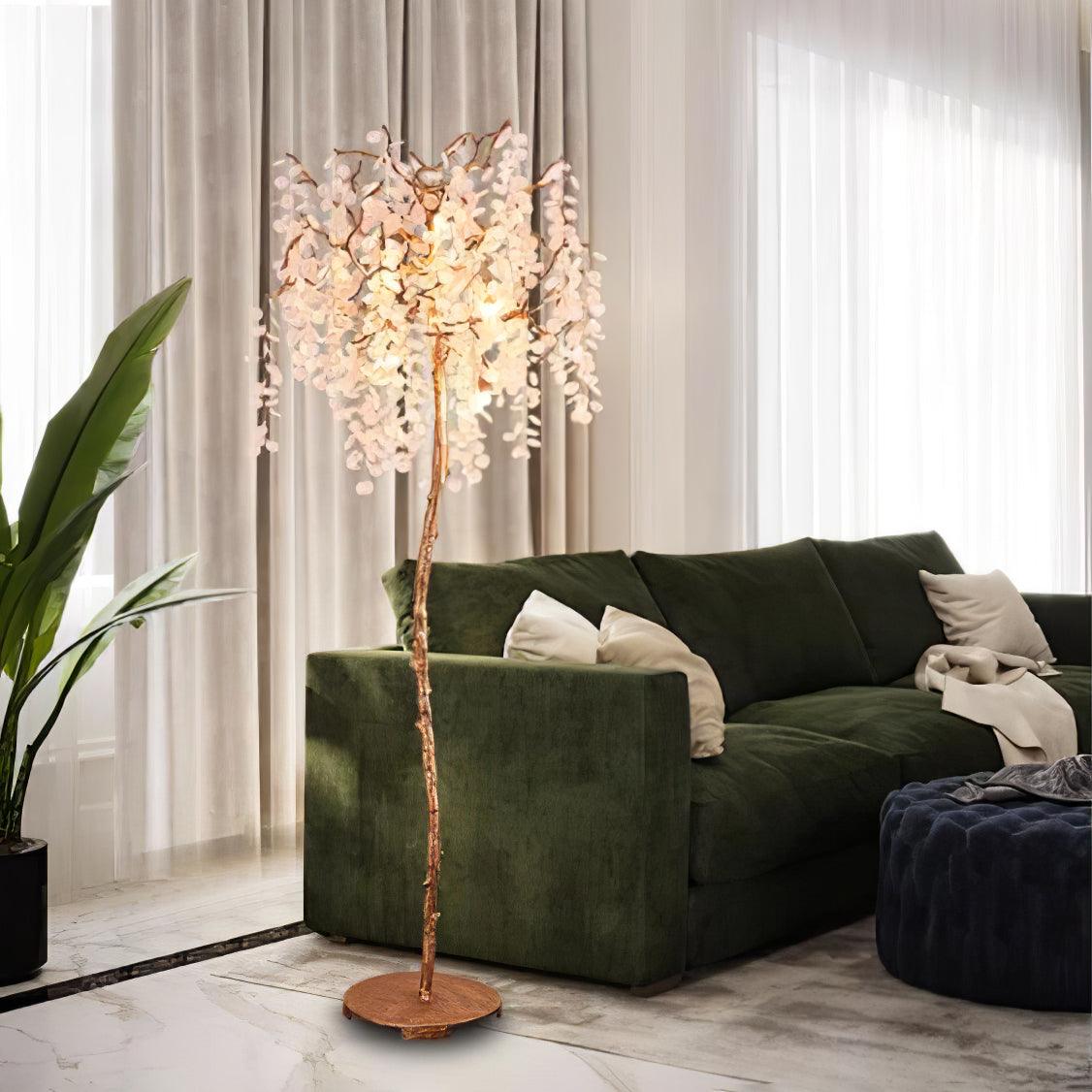 Shiro Noda Floor Light - LED Brass & Glass Design 175cm