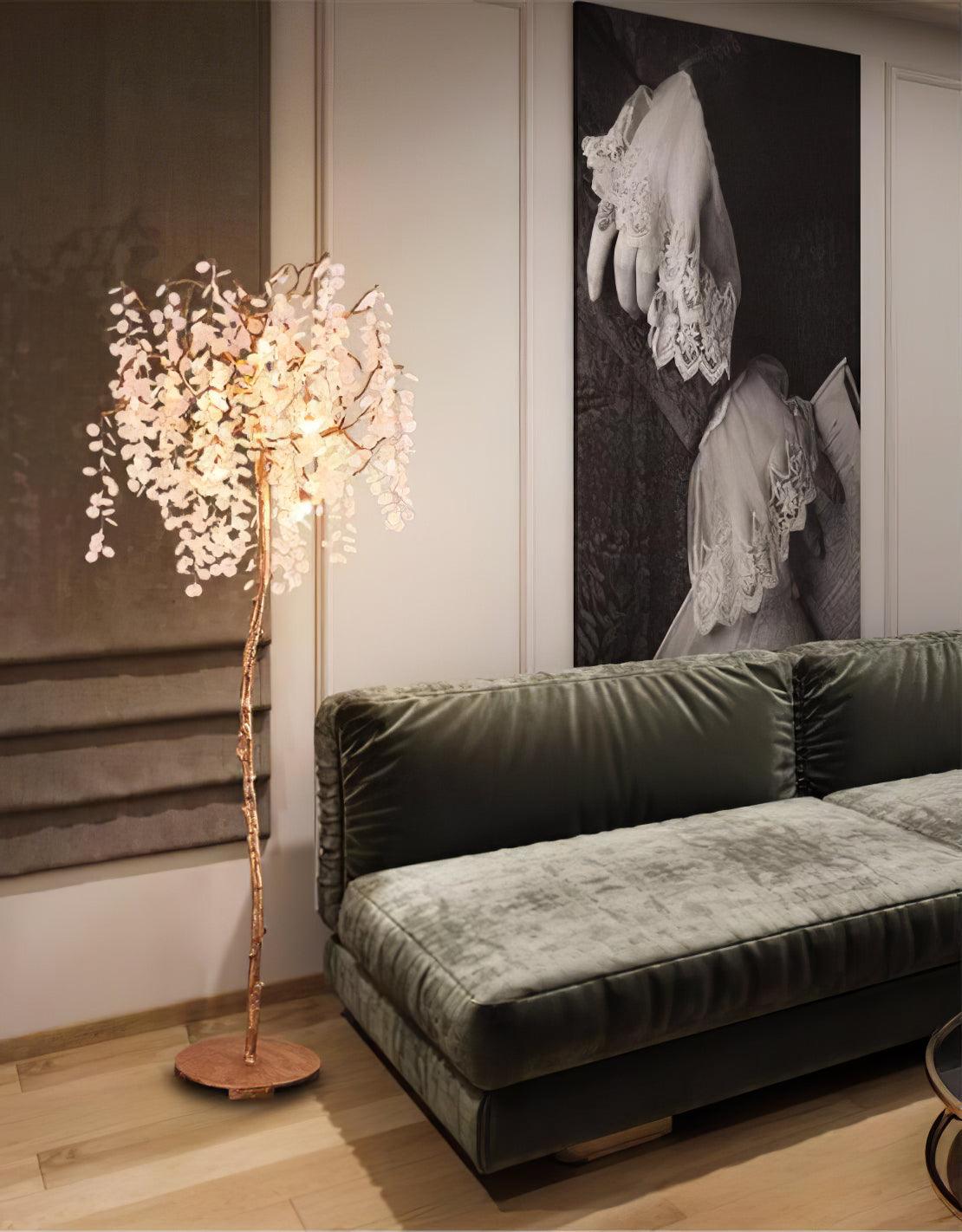Shiro Noda Floor Light - LED Brass & Glass Design 175cm
