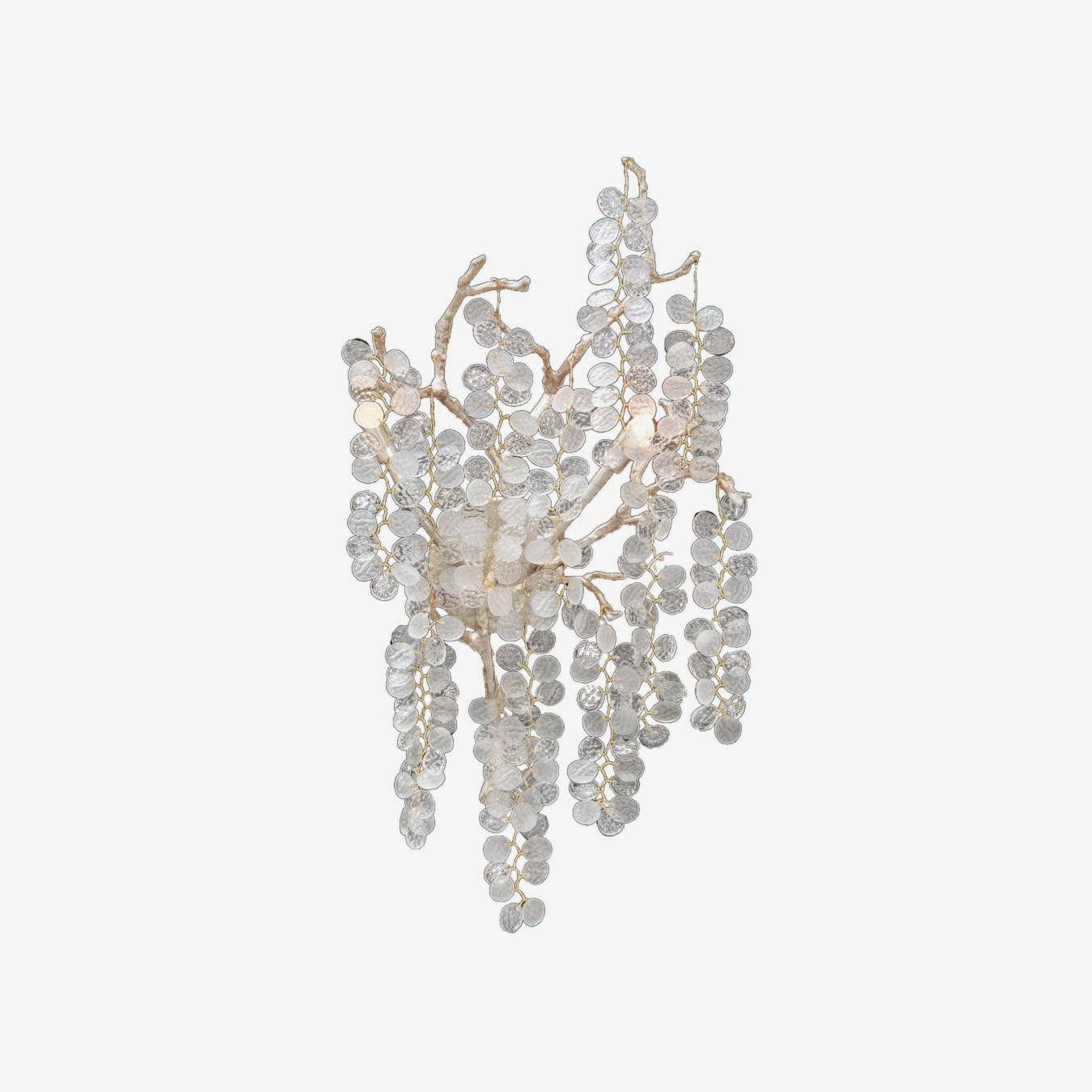Shiro Noda Wall Lamp Set of 2 LED Brass Crystal Lights