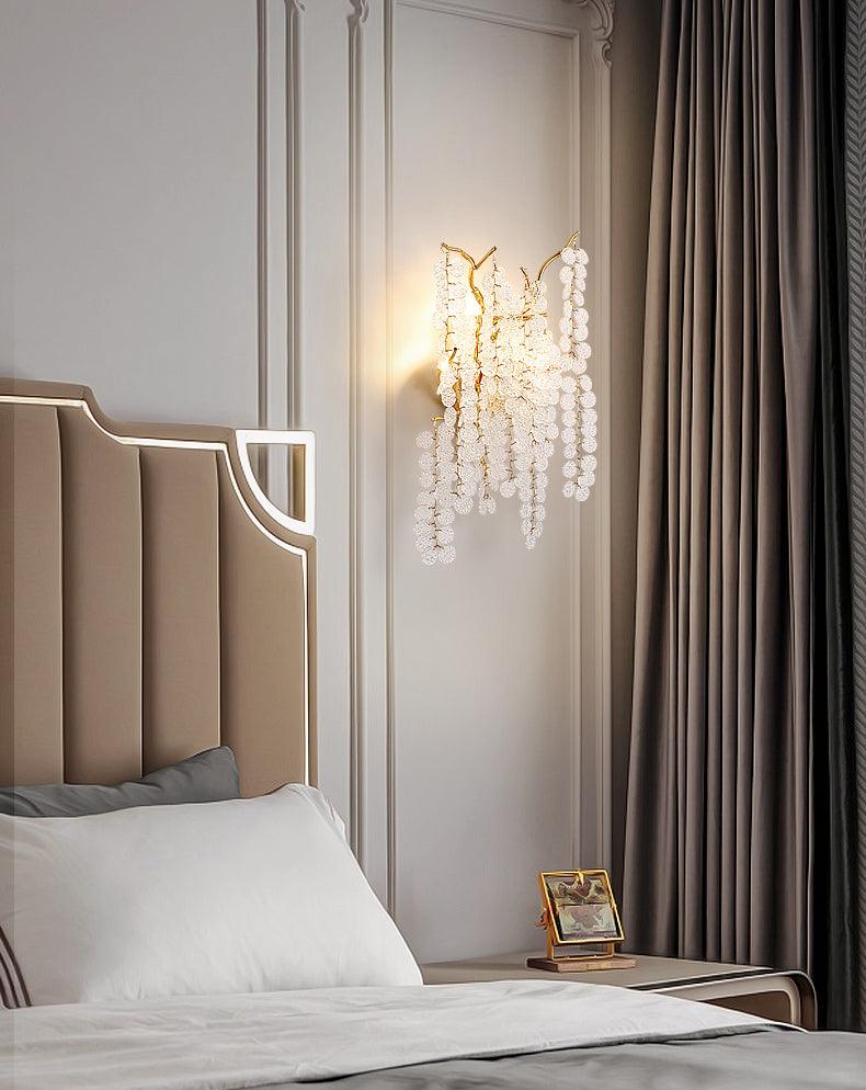 Shiro Noda Wall Lamp Set of 2 LED Brass Crystal Lights