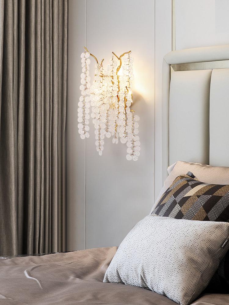 Shiro Noda Wall Lamp Set of 2 LED Brass Crystal Lights