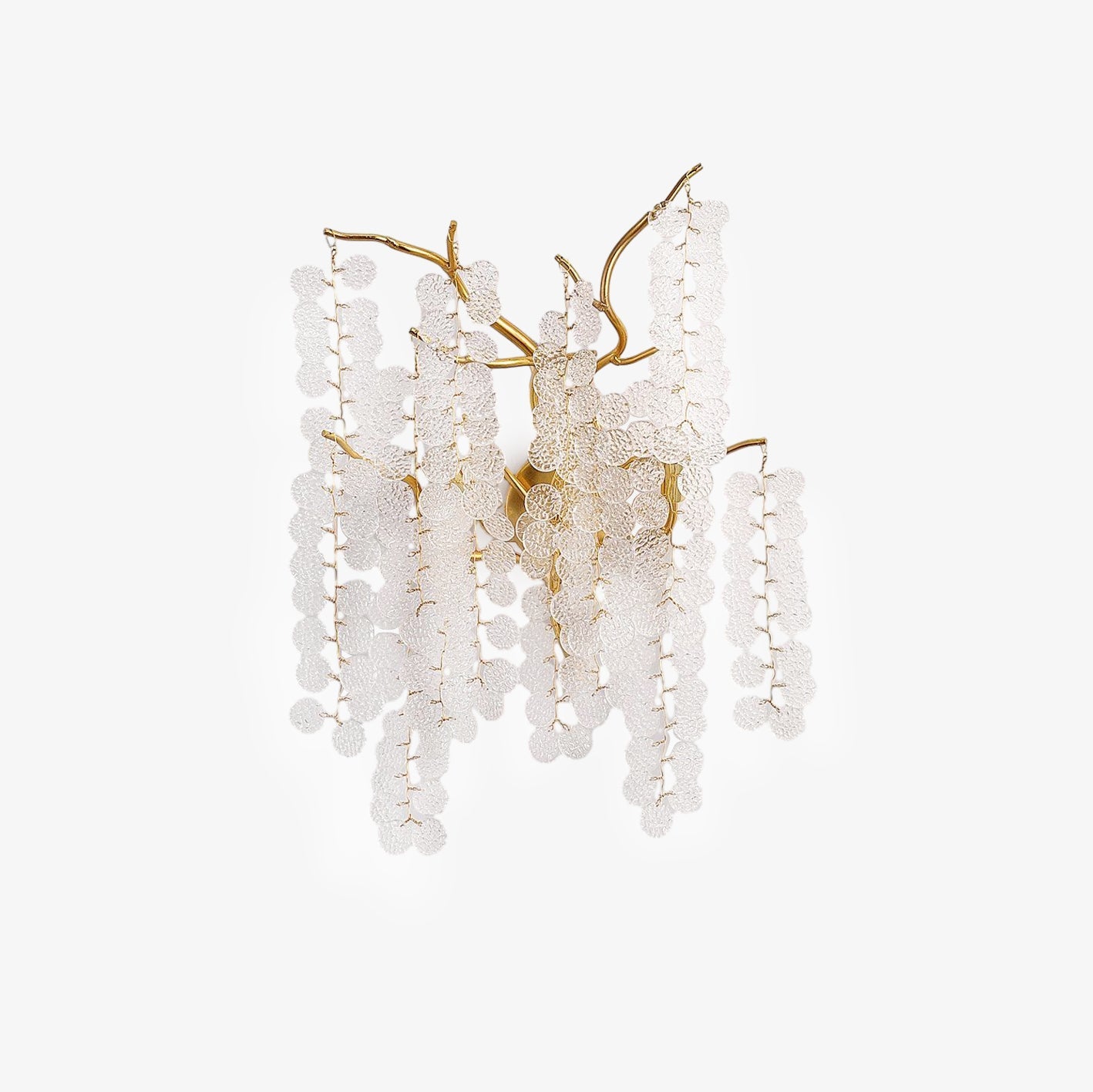 Shiro Noda Wall Lamp Set of 2 LED Brass Crystal Lights